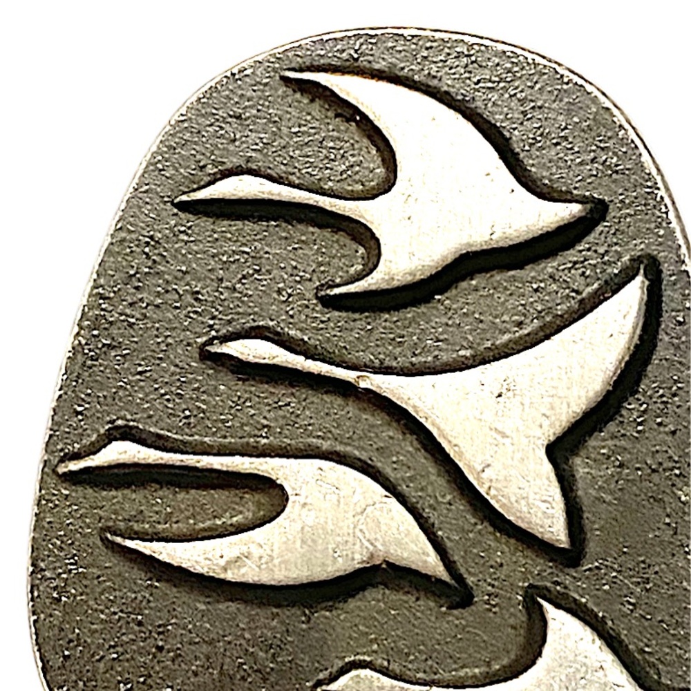 Vintage ERIC FRANSSON Sweden Modernist Bird Brooch Pewter - Picture 3 of 4